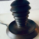 Turned wooden lamp