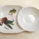 Tea cup, solitary service, naturalistic decoration, in Limoges porcelain.