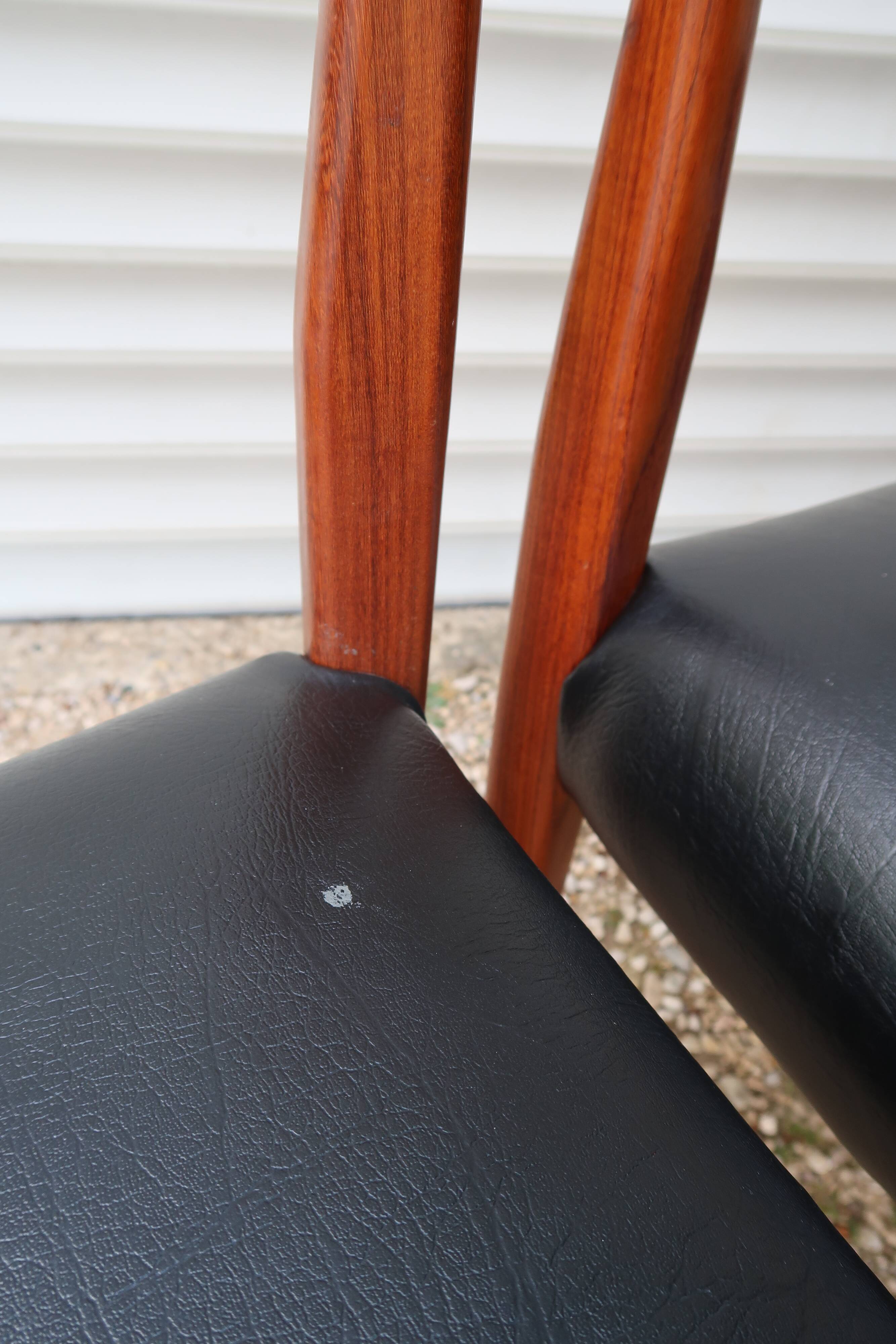 Series of 3 chairs Niels Otto Moller