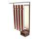 Large vintage coat rack / wall coat rack with mirror made in the 60s