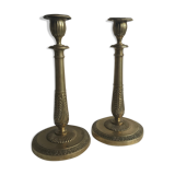 Set of 2 brass candlesticks