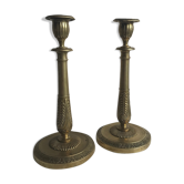 Set of 2 brass candlesticks