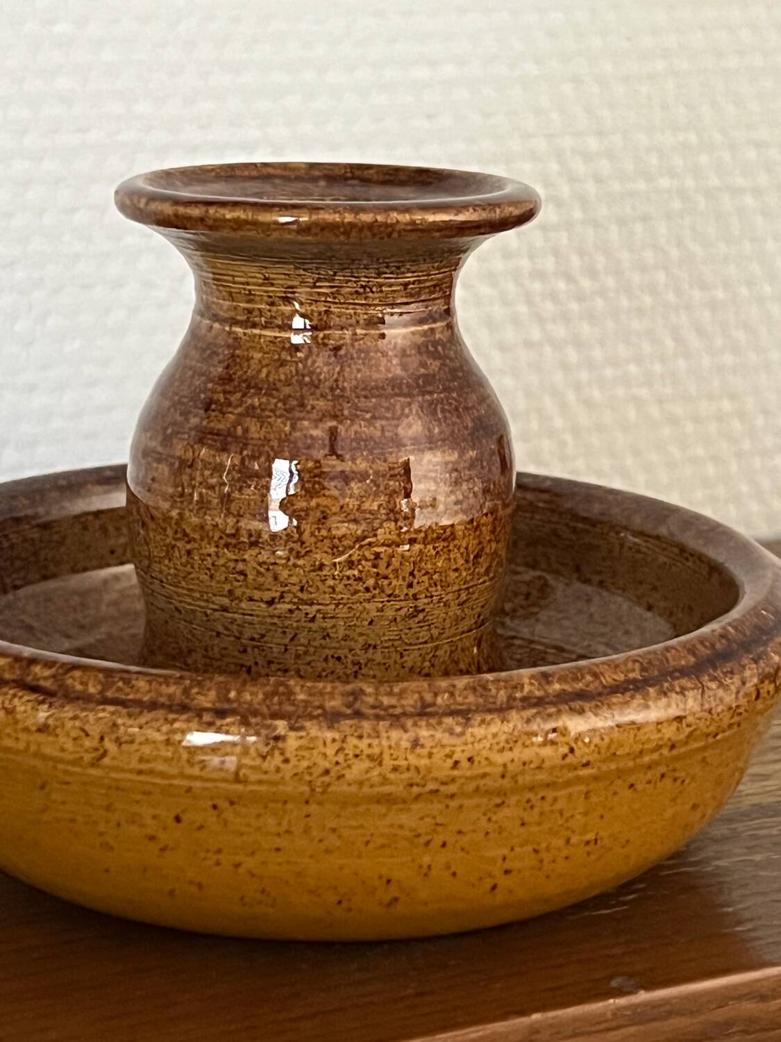 Vintage signed candle holder