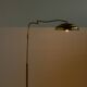 Italian swing arm brass floor lamp with marble base, 1970s