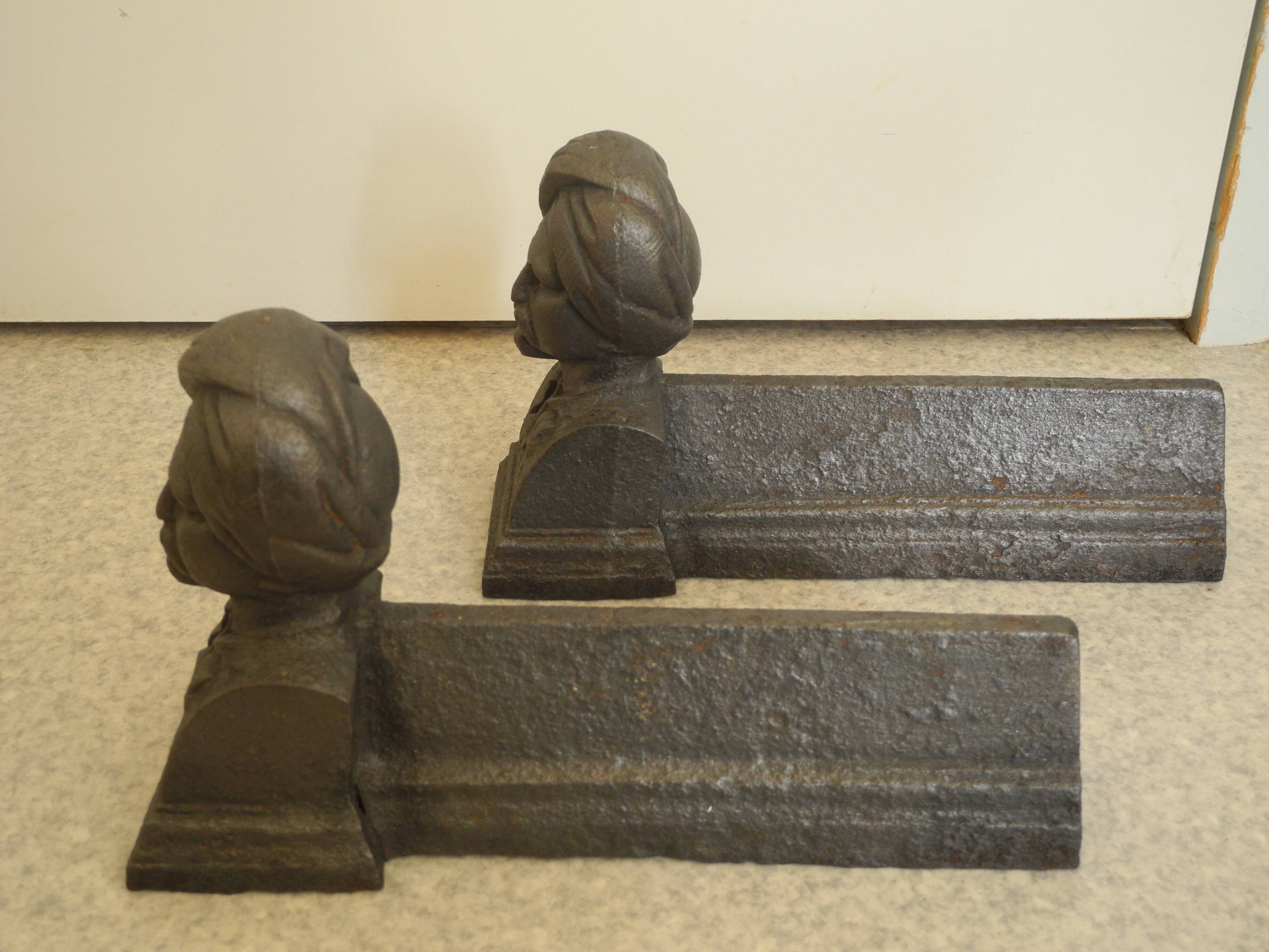 antique cast iron andirons orientalist decor cast iron fireplace andirons