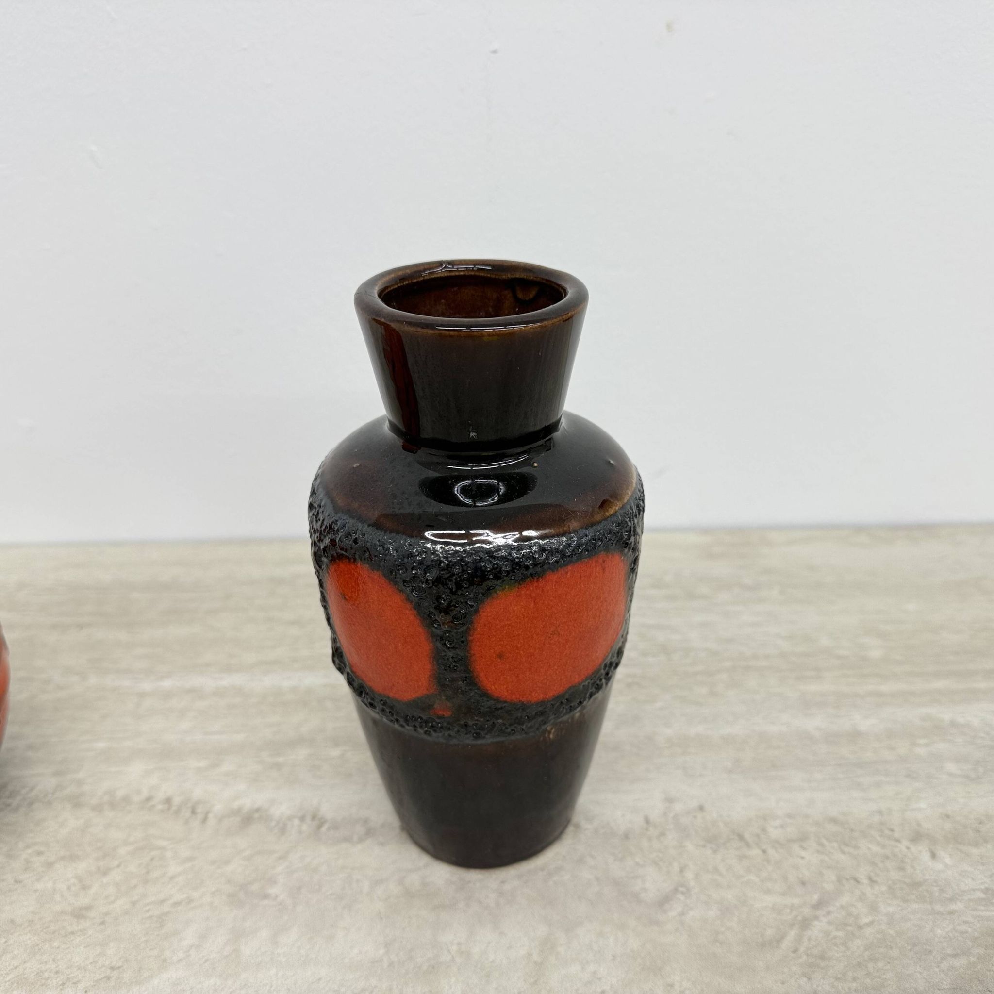 Vase en céramique Scheurich Allemagne de l'Ouest, poterie rétro, années 1970.
