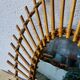 60's rattan sun mirror - 62x42cm