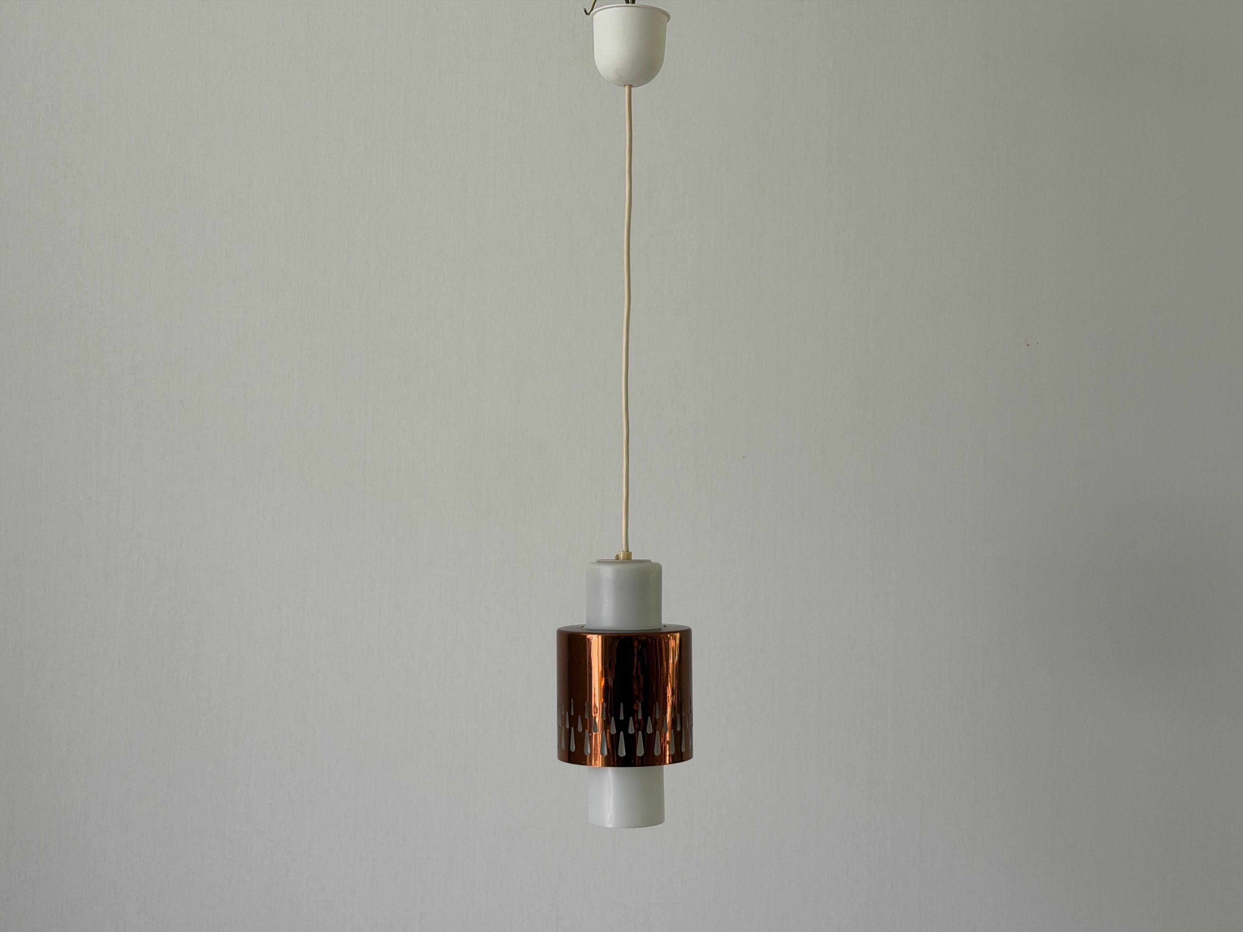 Mid-century brass and glass ceiling light, 1960s, Germany