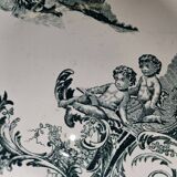 Set of eight old plates in St Amand