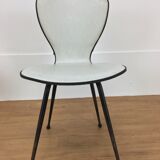 Pair of skai and metal chairs 1950