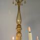 Venetian chandelier in gilded Murano glass by Venini circa 1920, 6 light arms.