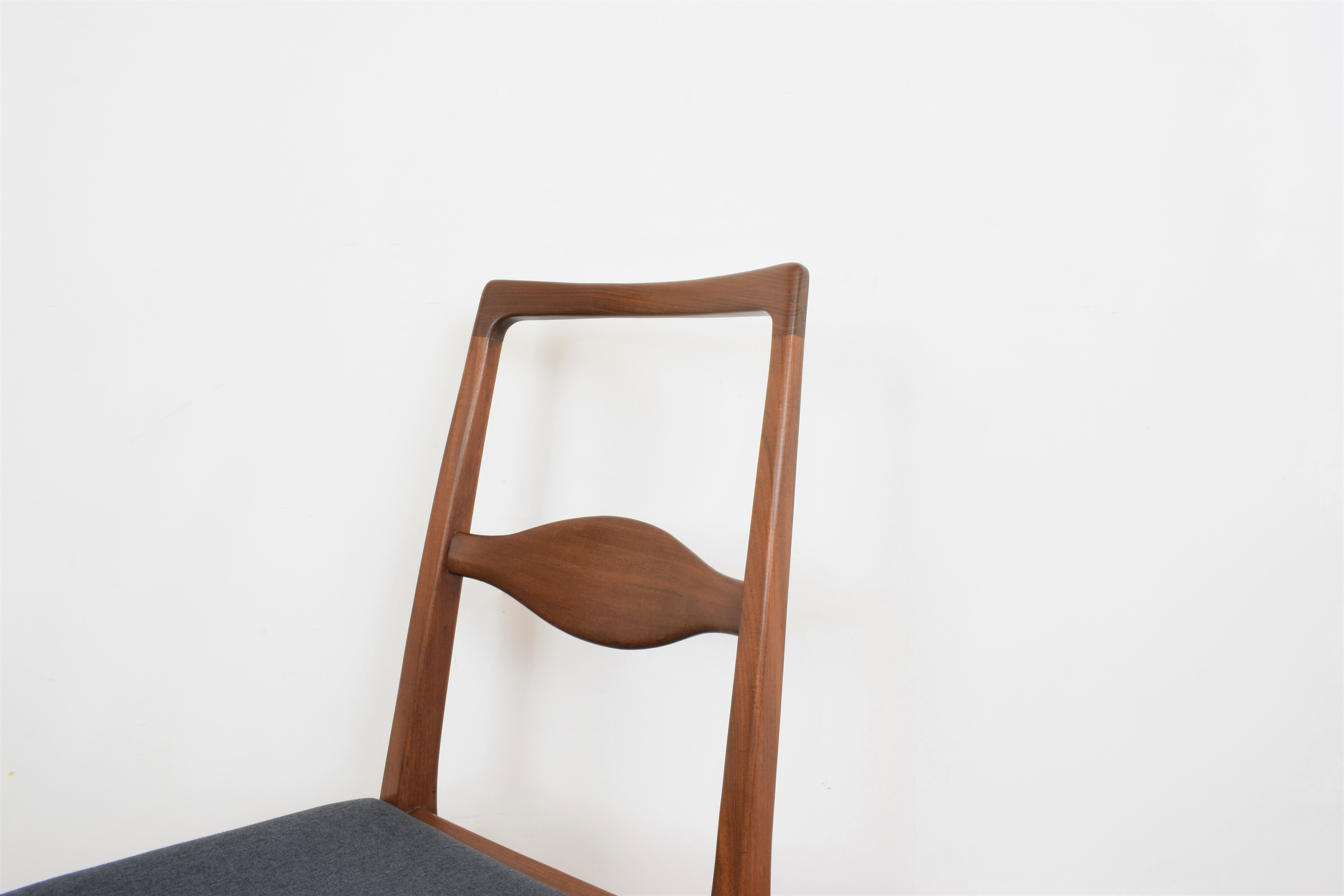 Mid-Century Teak Dining Chairs by Karl Nothhelfer, 1950s, Set of 4