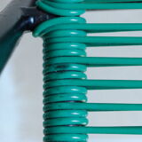 Metal and scoubidou green garden chair