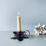 Brass flower candle holder