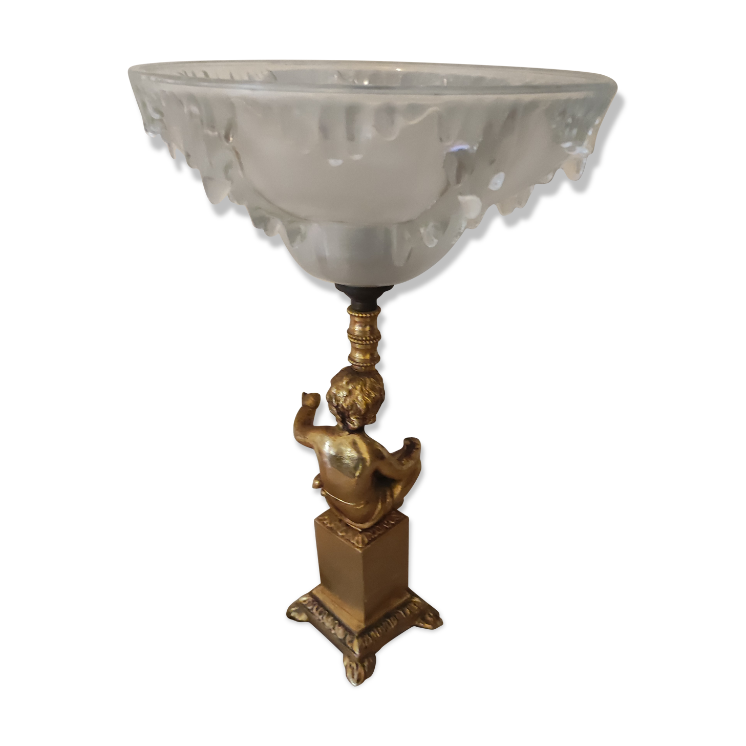 Lamp Ezan foot bronze angel cherub