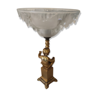 Lamp Ezan foot bronze angel cherub