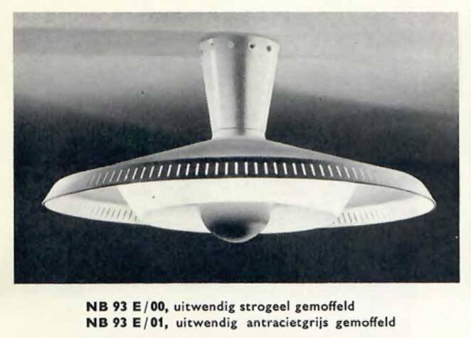 1950s NB-93 Flush Mount by Louis Kalff for Philips