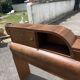 Art Deco Console Headboard in Walnut Veneer – 1930s