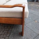 Scandinavian sofa in oak and wool from the 60s
