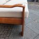 Scandinavian sofa in oak and wool from the 60s