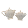 Teapot and sugar bowl st amandinoise st amand made in france art deco year 30