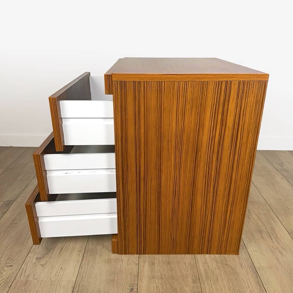 Danish teak veneer chest of drawers from the 1970s.