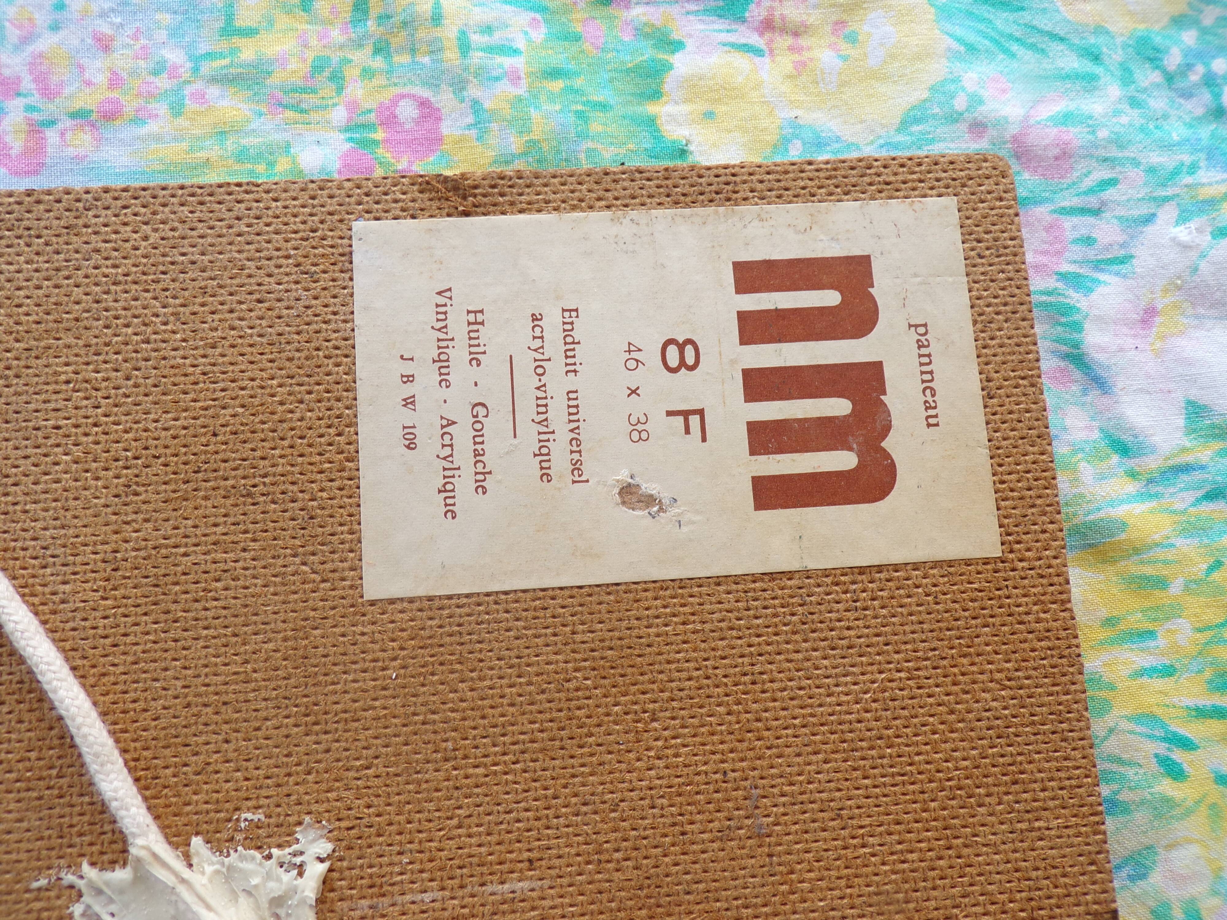 Table oil on panel, navy