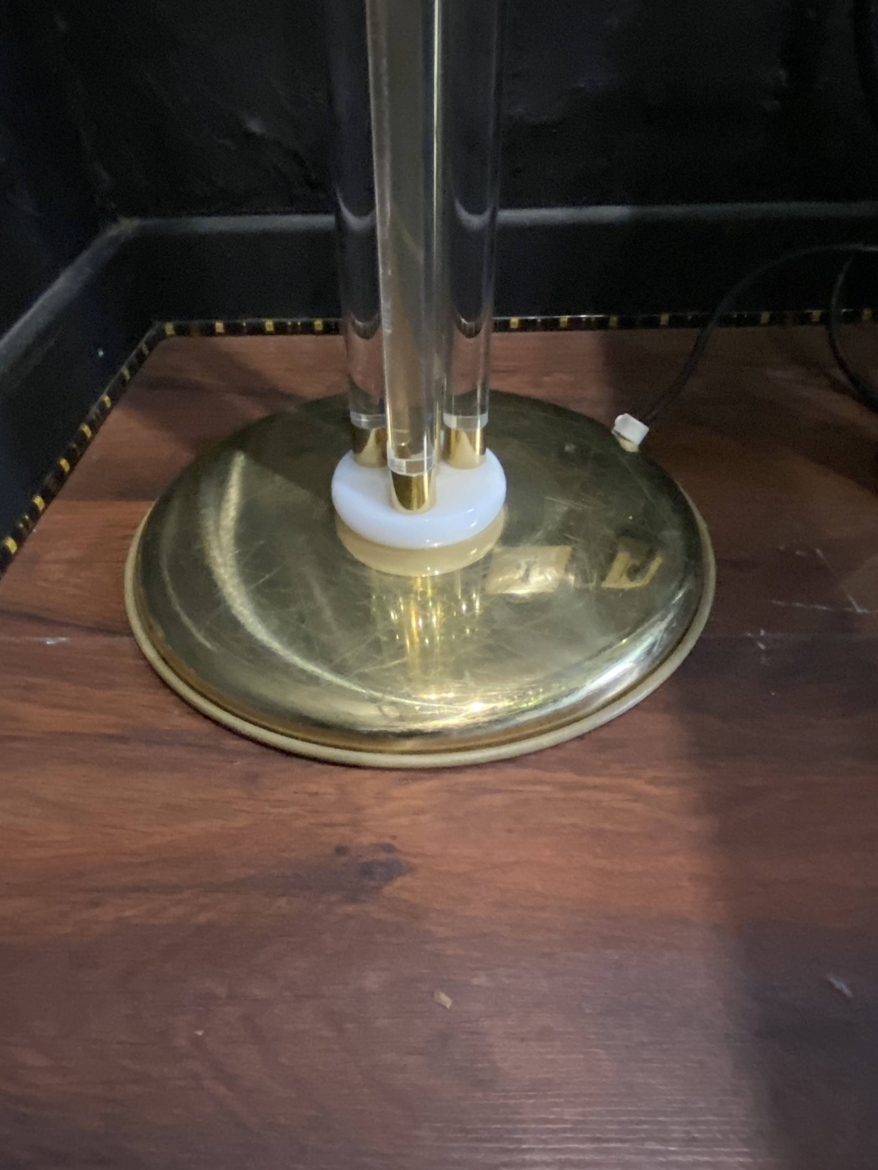 Halogen Lamp - Relco - Plexi And Brass - Italy - 20th century