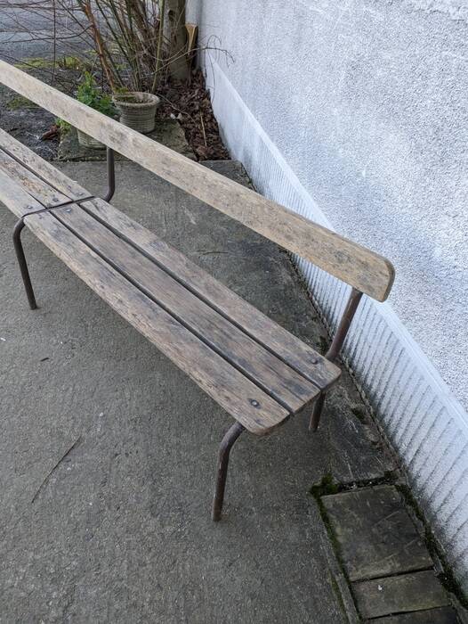 School bench with backrest