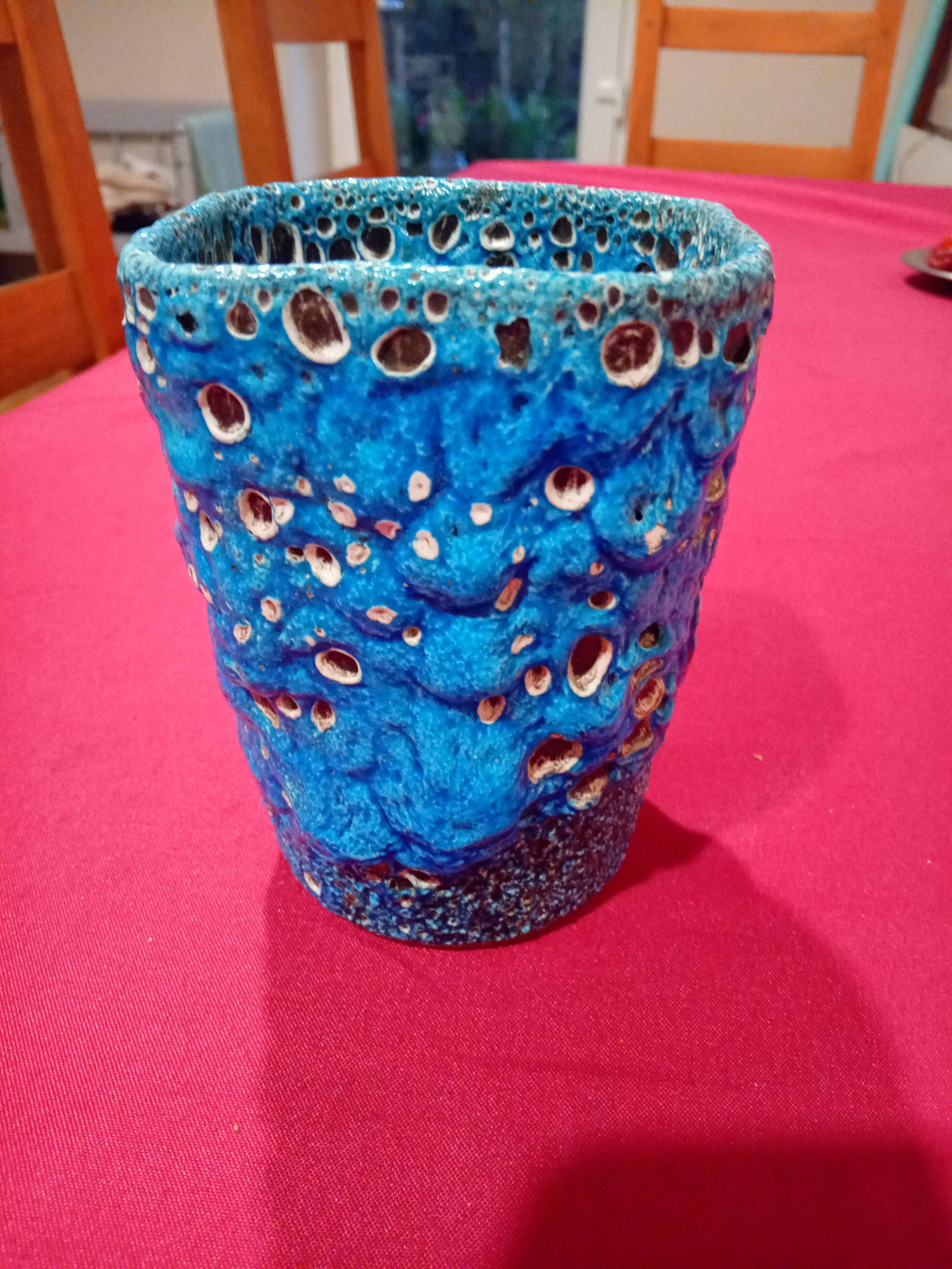Blue Glacier Enamels Vase