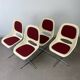 4 chaises Space Age, coque années 70 pour Lockhausen