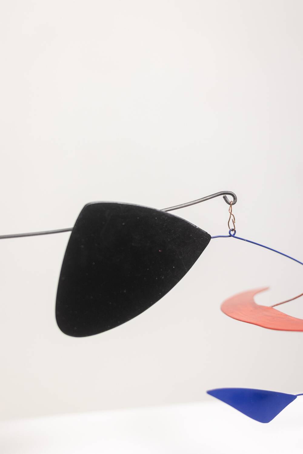 Olivier Vonet Sculpture in black, blue, and red lacquered metal. Contemporary.