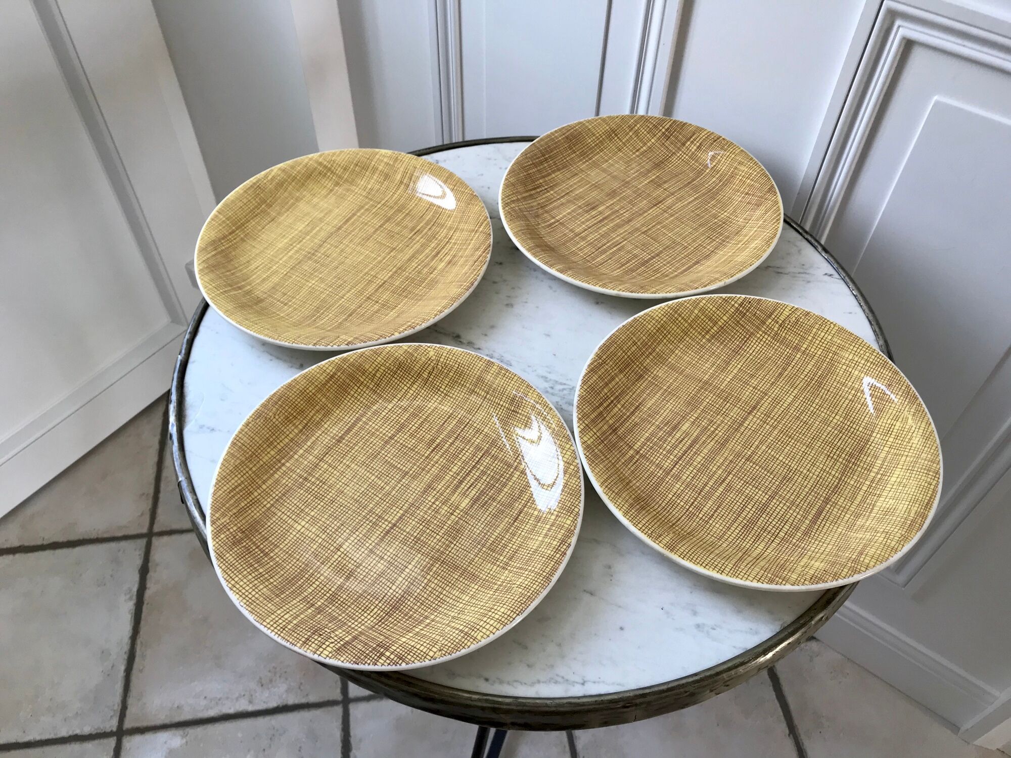 Set of 4 flat plates Villeroy & Boch model "Bern" 50s
