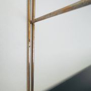 Etagère murale vintage modulable, metal et laiton circa 1960s