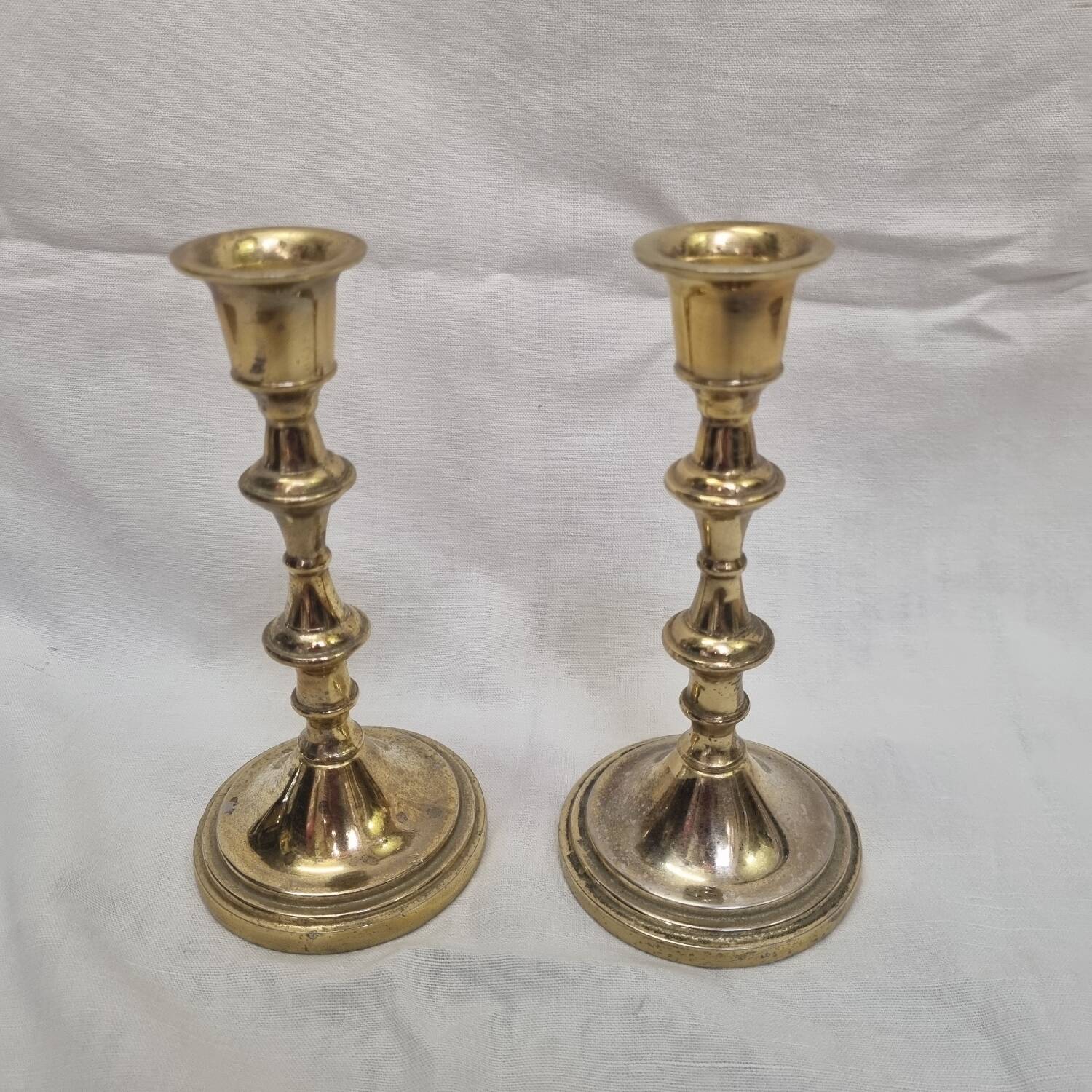 Pair of brass candlesticks