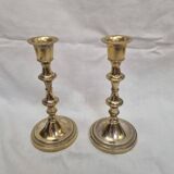 Pair of brass candlesticks