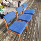 Set of 3 padded seat chairs