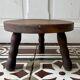 Tabouret tripode vintage en bois