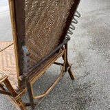 Wicker chaise longue