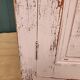 Antique low sideboard with powder pink patina – waxed solid wood