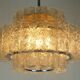 3-tier 1960s vintage mid century doria ice glass CHANDELIER with 45 glasses