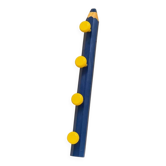 Vintage 1980s pencil-shaped wardrobe - Pierre Sala style - postmodern Memphis design - blue and yellow - 1980s