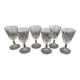 Set de 6 verres à pied en cristal ciselé vintage