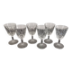 Set of 6 vintage chiseled crystal stemware