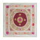 Vintage Suzani Pastel Tablecloth - Uzbek Embroidery Wall Hanging Decor