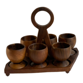 Wooden egg cup 1960