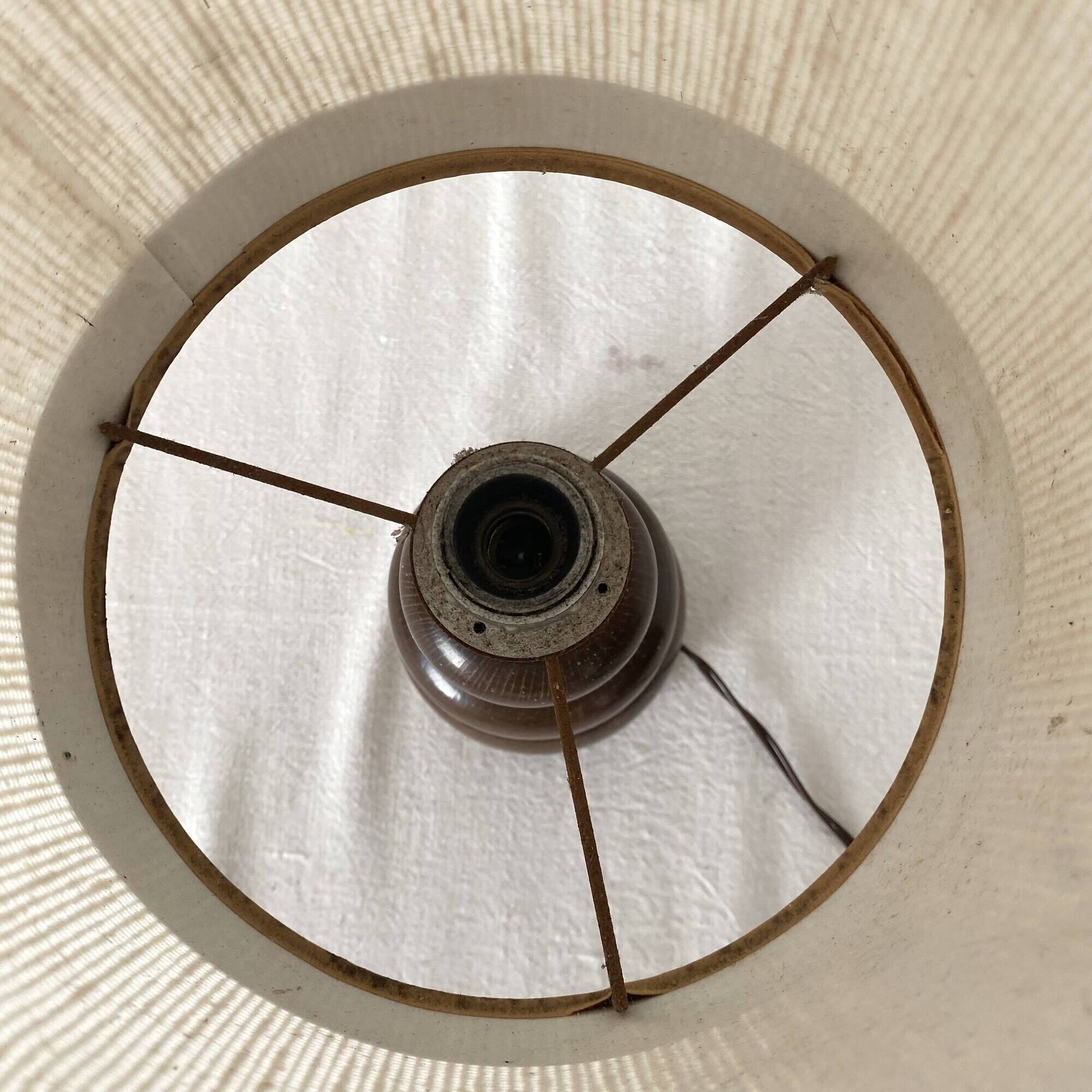 Lampe vintage  33 cm en bois et chrome années 70