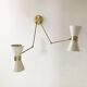 Italian articulated wall light diabolo design 50s