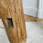 Brutalist wooden lamp