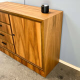 Vintage drawer cabinet, chest of drawers, walnut, 60s